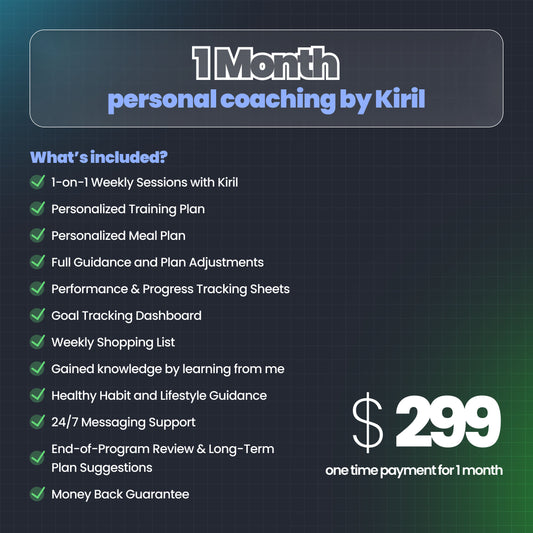 1 Month Personal Coaching by Kiril