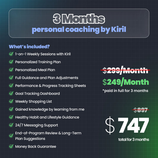 3 Months Personal Coaching by Kiril