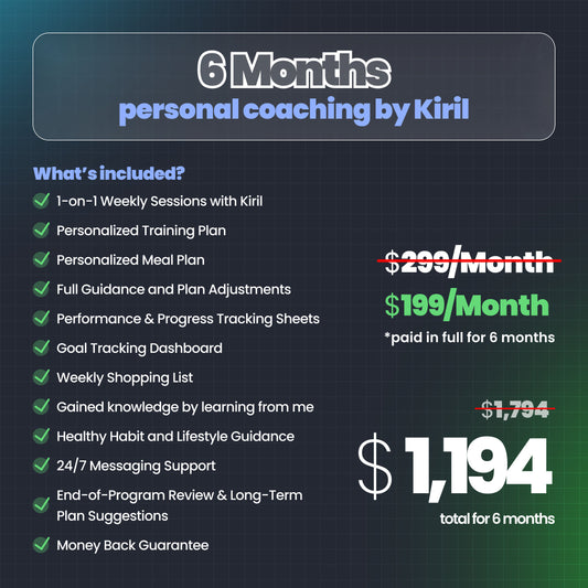 6 Months Personal Coaching by Kiril